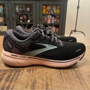 ❌SOLD❌BROOKS GHOST 14‎  WOMENS BLACK PINK WALKING RUNNING ATHLETIC SNEAKERS